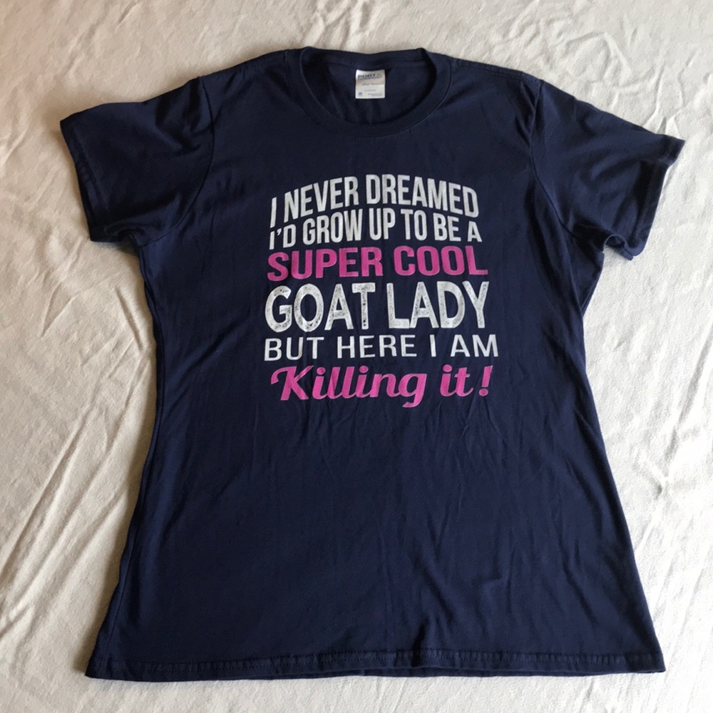 Navy blue “Goat Lady” tee